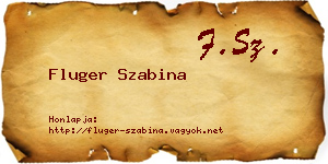Fluger Szabina névjegykártya