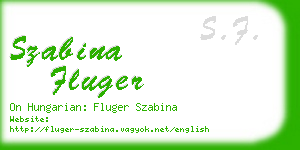 szabina fluger business card
